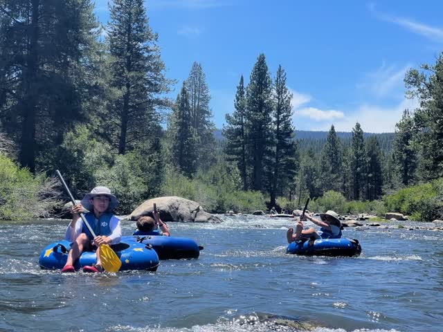 Tubing down the river